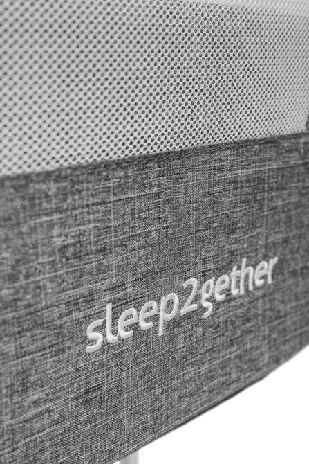 Caretero, łóżeczko dostawne Sleep2gether graphite