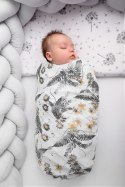 Sensillo, otulacz dla niemowląt muślinowy 120x120cm, paprocie