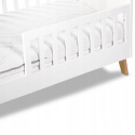 Klupś Noah, łóżeczko dziecięce 120x60cm z barierką biały-dąb