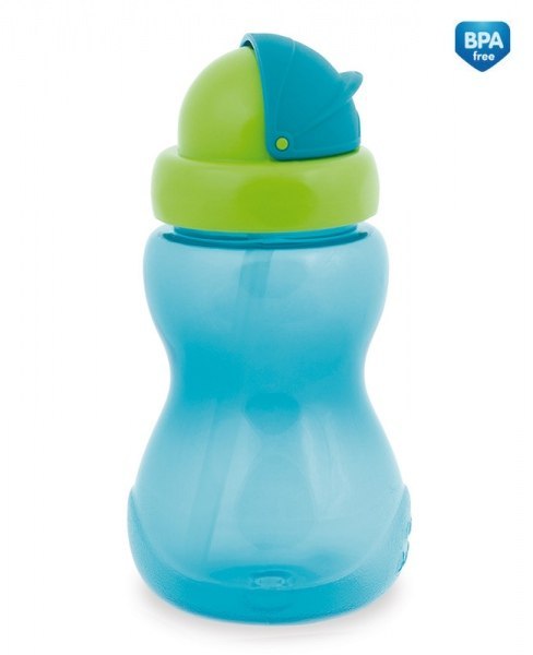 Canpol Babies, Bidon sportowy ze składaną rurką mały niebieski 12m+