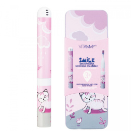 Vitammy Smile, soniczna szczoteczka do zębów 3+ różowy kotek