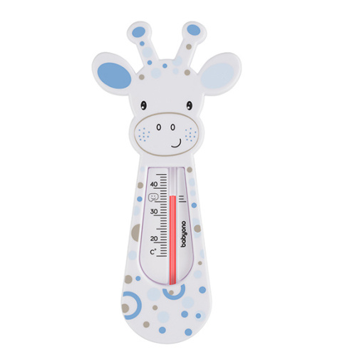 BabyOno, termometr do wody żyrafka biały-niebieski