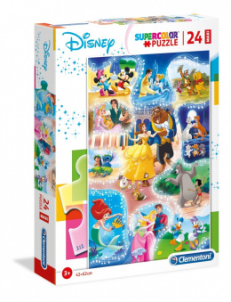 Clementoni, Puzzle Maxi Super Kolor Dance Time Disney 3+