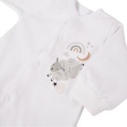 Eevi, Mellow pajac niemowlęcy, biały 68