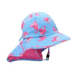 Zoocchini, kapelusz przeciwsłoneczny upf50+ różowy rekin 6m+