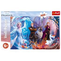 Trefl, puzzle 100el 5+ Kraina Lodu II Magia