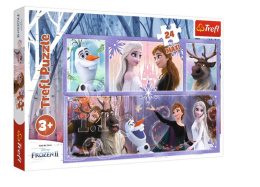 Trefl, Puzzle Maxi 24el 3+ Frozen Świat pełen magii