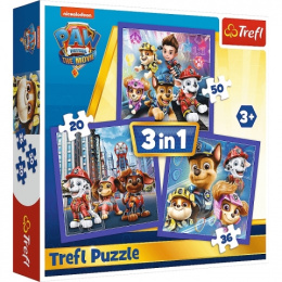 Trefl, puzzle 3w1 Psi Patrol gotowy do akcji 3+