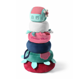 BabyOno, zabawka edukacyjna piramidka Dream Mill pink