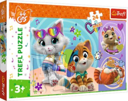 Trefl, Puzzle Maxi 24el 3+ 44koty Wesołe kotki
