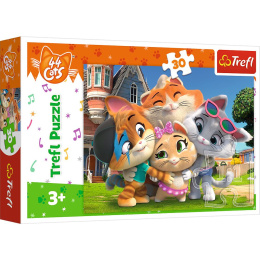 Trefl, Puzzle 30el 44cats Przyjaźń w kociej krainie 3+