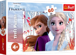 Trefl, puzzle 60el 4+ Frozen II Zaczarowany świat Anny i Elsy