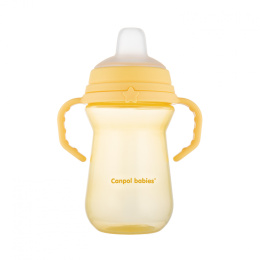 Canpol Babies, kubek z silikonowym ustnikiem FirstCup 250ml, żółty