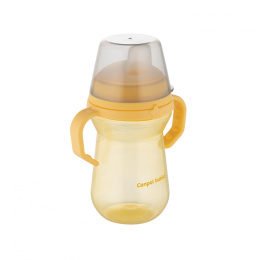 Canpol Babies, kubek z silikonowym ustnikiem FirstCup 250ml, żółty