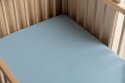 Sensillo, prześcieradło bambusowe do łóżeczka 120x60cm, niebieskie