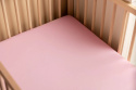 Sensillo, prześcieradło bambusowe do łóżeczka 120x60cm, różowe