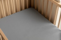 Sensillo, prześcieradło bambusowe do łóżeczka 120x60cm, szare