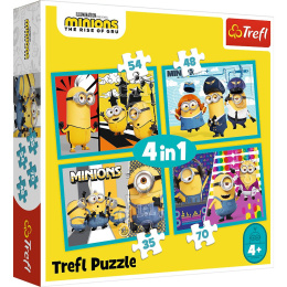 Trefl. puzzle 4w1 4+ Wesoły świat Minionków