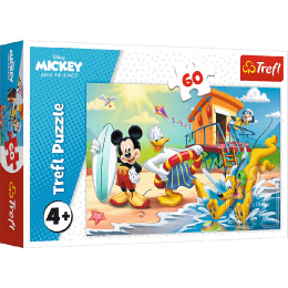 Trefl, puzzle 60el 4+ Ciekawy dzień Mikiego i przyjaciół