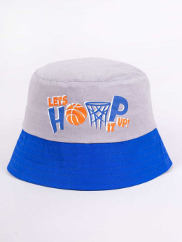 Yo Club, kapelusz chłopięcy szary hoop, rozmiar 46-50