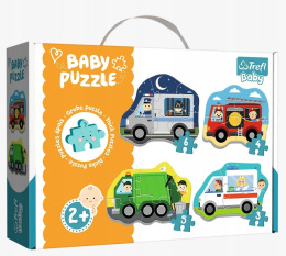 Trefl, Puzzle Baby Classic 2+ Pojazdy i zawody