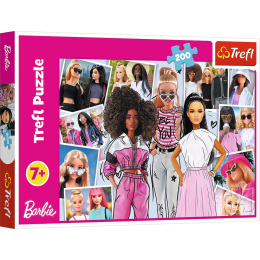 Trefl, puzzle 200el 7+ W świecie Barbie