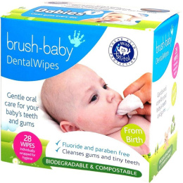 Brush Baby, Dental Wipes chusteczki higieniczne, 28 szt.