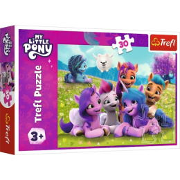 Trefl, Puzzle 30el 3+ Przyjacielskie Koniki Pony