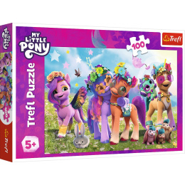 Trefl, Puzzle 100el 5+ zabawne kucyki Pony