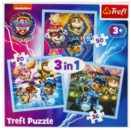 Trefl, puzzle 3w1 3+ Moc Mighty Pups Psi Patrol