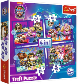 Trefl, puzzle 4w1 4+ Psi patrol na ratunek