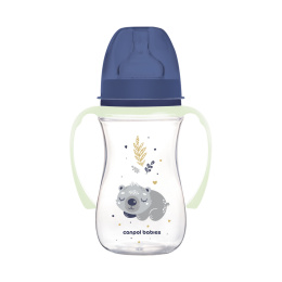 Canpol Babies, butelka z uchwytami, sleepy koala, 240ml niebieska