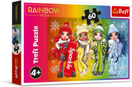 Trefl, puzzle 60el 4+ Radosne lalki Rainbow high