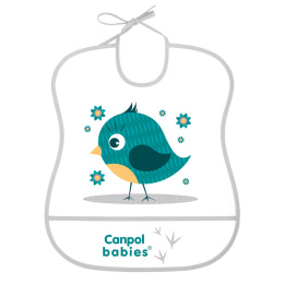 Canpol Babies, Śliniak plastikowy miękki 6m+ ptaszek