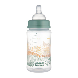 Canpol Babies, butelka antykolkowa Easy Start, Mountains 240ml zielona