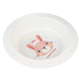 Canpol Babies, plastikowa miseczka cute animals, 270ml, królik
