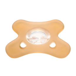 Canpol Babies, 6-12m smoczek uspokajający silikonowy, symetryczny, pomarańczowy