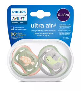 Philips Avent, smoczek uspokajający ultra air, 6-18m