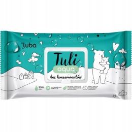Luba Tuli, chusteczki nawilżane dla dzieci aqua 99% wody, 60sztuk