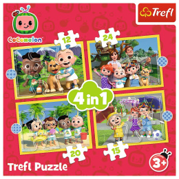 Trefl, puzzle 4w1 3+ Cocomelon