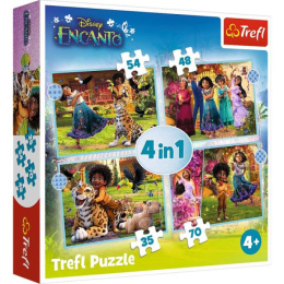 Trefl, puzzle 4w1 4+ Nasze magiczne Encanto
