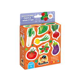 CzuCzu, moje pierwsze puzzle, do pary - owoce i warzywa 18m+
